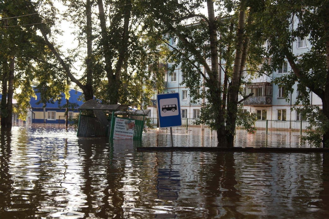 Подтопленные районы города Тулун, пострадавшего от паводка. Фото: РИА Новости