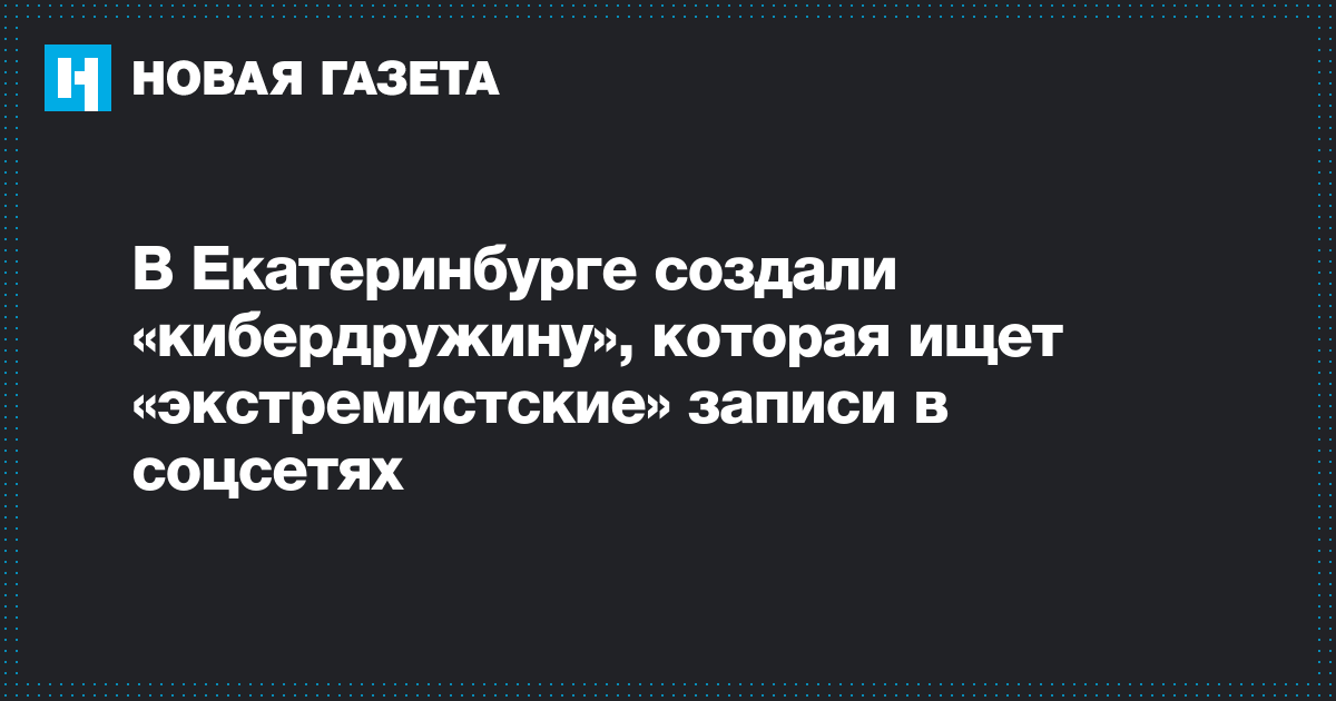 В Екатеринбурге создали «кибердружину», которая ищет «экстремистские» записи в соцсетях